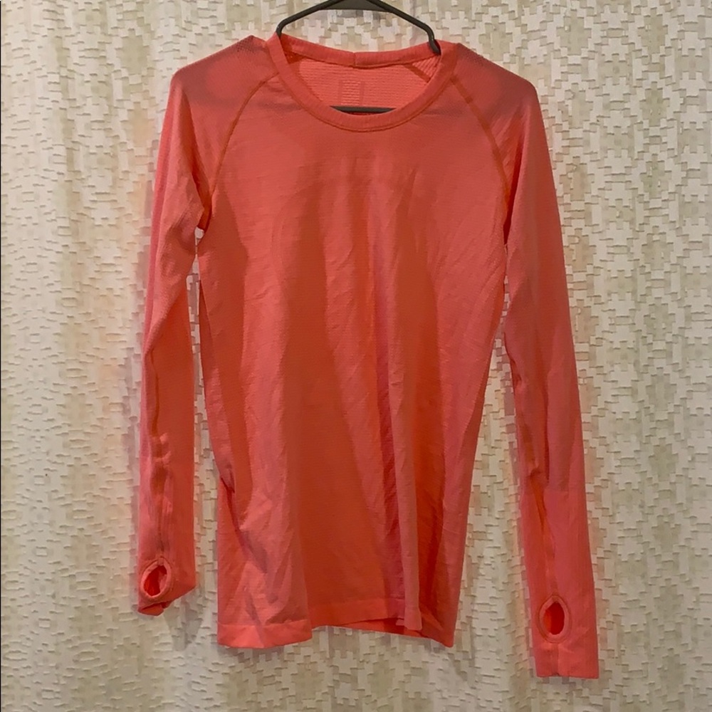 Lululemon pink swiftly tech long sleeve size 8